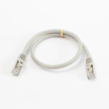Câble RJ45 Male/Male droit CAT8 S/FTP - Avec snagless - Longueur 0.50M - Gris - en sachet