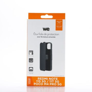 WE Etui folio FERMETURE AIMANTEE XIAOMI REDMI NOTE 11S 5G / 11T 5G / POCO M4 PRO 5G