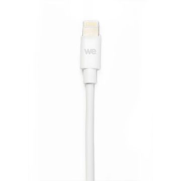 Bundle Chargeur USB A + câble Lightning / USB A - Chargeur secteur 2.4A = 12W total + câble 1m blanc