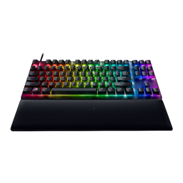 RAZER Huntsman V2 Tenkeyless (Purple Switch) - Clavier de jeu AZERTY - Switches Optiques Clicky, Touches en PBT Doubleshot, Repose-Poignet