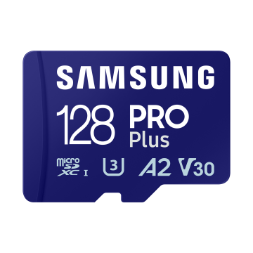 CARTE MEMOIRE SAMSUNG 128 Go MICRO-SD PRO PLUS 2023 avec lecteur USB Classe 10 / MB-MD128SB/WW