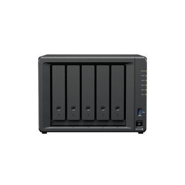 Synology - DiskStation DS1525+ NAS avancé 5 baies pour PME - Stockage de fichiers / Sauvegarde - 2x ports réseau 2.5Gbit/s - Réseau 10 Gbit/s disponible avec E1
