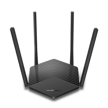 Routeur Wi-Fi 6 Dual-Band AX1500 Vitesse 300 Mbps (2,4 GHz) + 1201 Mbps (5 GHz) 4 antennes externes fixes 3 ports LAN Gigabit 1 port WAN Gigabit Couleur Noir