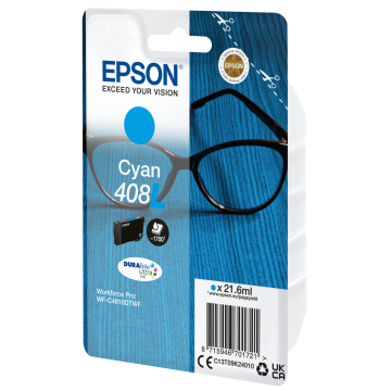 EPSON Encre Cyan 21.6ml DURABrite Ultra Lunettes - 408/408L