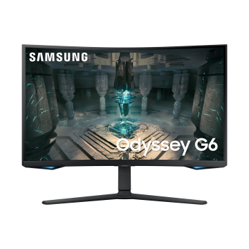 Ecran 32'' Samsung Gaming Smart ODYSSEY G6 Noir 240Hz 1ms 2560x1440 VA Incurvé 1000R 350 cd/m² 16:9 2xHDMI Displayport 2xUSB3.0 LAN Pied rég haut pivot inclinab
