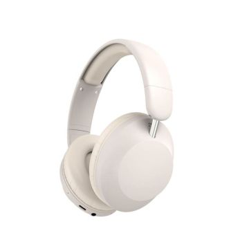 Casque WE POP LUNA, Bluetooth, arceau réglable, pliable, beige