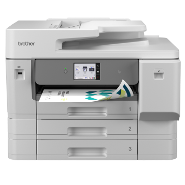 BROTHER MFCJ6977DW MFP jet encre couleur A3, 31/31ppm,R-V integral,charg ADF 50p,Ethernet,Fax,Wifi direct, NFC,LCD tactile 8,8cm, 3x 250f,toner 5400p/3900p coul