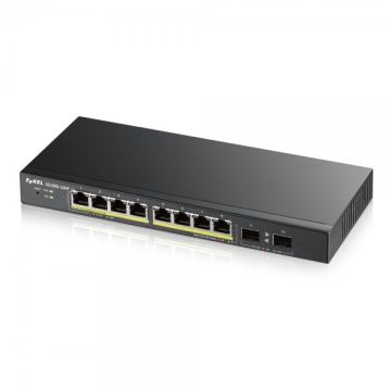 Zyxel GS1900-8HPV3 - Switch Smart 8-port GbE L2 PoE - 802.3at, desktop, fanless, 77 Watt