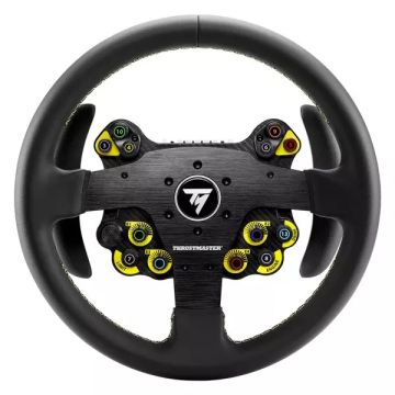 THRUSTMASTER Volant Evo Racing 32R Leather Cuir/structure Alu 32cm Palettes magnétiques 25 boutons d'actions 7 LEDS Compatible PC/PS4/PS5/XBox