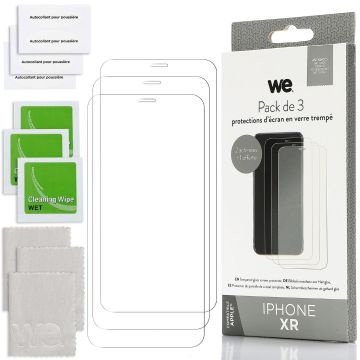 WE BUNDLE 3 verres trempés IPHONE XR