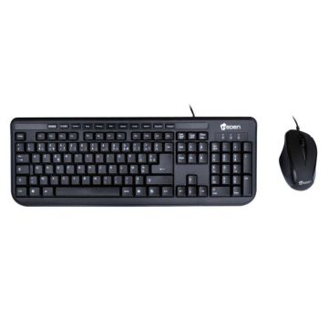 Kit HEDEN clavier souris filaire souris optique 1200 DPI clavier multimedia noir