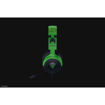 RAZER Kraken V4 X Minecraft Ed. Casque de Jeu sans Fil RGB, Connectivité 3 Modes,Triforce 40mm