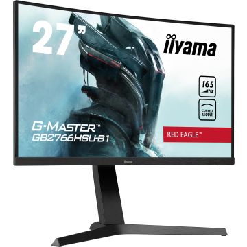 Moniteur IIYAMA 27 1ms G-MASTER Red Eagle dalle VA incurvé 165 Hz 1920x1080 250cd/m² 2xHDMI DP HPs 2xUSB HUB Black Tuner FreeSync 13cm pied réglable en haut