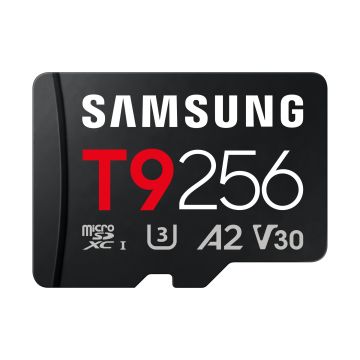 Carte mémoire Samsung 256Go Micro-SD T9 avec lecteur Lecture jusqu'à 200 Mo/s Ecriture jusqu'à 130 Mo/s MB-MH256TB/WW