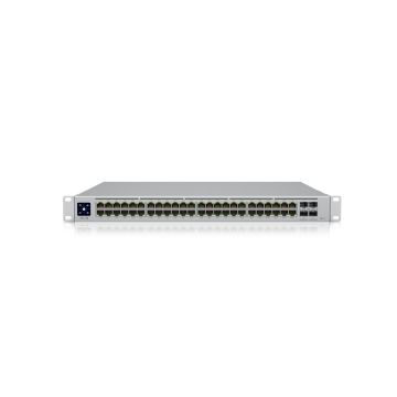 Ubiquiti UniFi Switch PRO 48 PoE Switch 48 ports : 40x 802.3at PoE+ 8x 802.3bt PoE++ -4x 10 GB SFP+ 600W max - écran tacile 1.3