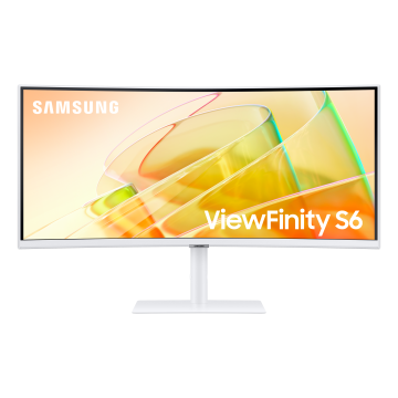 ECRAN 34'' SAMSUNG ViewFinity S65TC Blanc WQHD 3440x1440 21:9 VA Incurvé 1000R 350 cd/m2 5ms 100Hz 2xThunderbolt4 HDMI DP 3xUSB Pied HAS