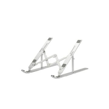 Support PC WE pliable tout en Alu jusqu'à 17'' PC/Macbook/Tablette 7 hauteurs reglables, antidérapant Housse de transport inclus