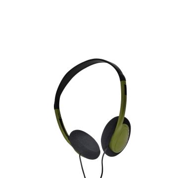 Casque filaire ONE, 1.2m, connecteur jack, bi-color noir / vert