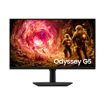Ecran 27'' Samsung Gaming ODYSSEY G5 - G50F Noir IPS 2560x1440 16:9 180Hz 1ms 300 cd/㎡ HDR10 HDMI Displayport Pied réglable haut inclinable orientable pivot