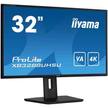 Ecran IIYAMA 32 dalle VA 4K UHD 3840x2160 3ms DisplayPort 2xHDMI 2xUSB 3.0 HPs 300cdm² FreeSync 15 cm pied réglable en hauteur / XB3288UHSU-B5