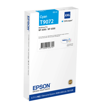 EPSON Cartouche T9072 Durabrite Pro XXL Cyan 69,1ml WF-6xxx