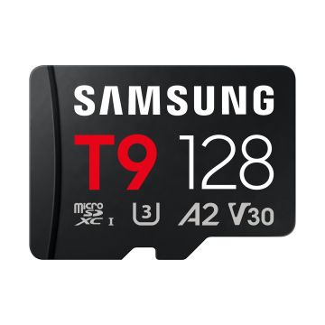 Carte mémoire Samsung 128Go Micro-SD T9 avec lecteur Lecture jusqu'à 200 Mo/s Ecriture jusqu'à 130 Mo/s MB-MH128TB/WW
