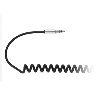 Câble Jack mâle/mâle 3.5mm noir torsadé - 2m