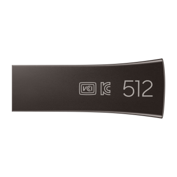 CLE USB SAMSUNG 512G USB 3.1 BAR PLUS - TITAN GRAY VITESSE LECTURE JUSQU'A 400Mo/S MUF-512BE4/APC