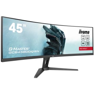 Ecran IIYAMA 44,5 Noir G-Master Red Eagle VA 32:9 incurvé 0.8ms 5120x1440 165Hz DP 2xHDM 3xUSB HUB HP 2x3W commutateur KVM Docking USB-C pied regl haut 13cm