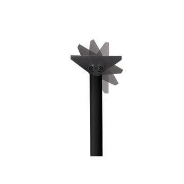 Montage mural - plafond robuste avec inclinaison pour poteaux de 50 mm Couleur Noir / BT7808/B