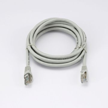Câble RJ45 Male/Male droit CAT6 U/UTP - Longueur 3M - Gris - en sachet