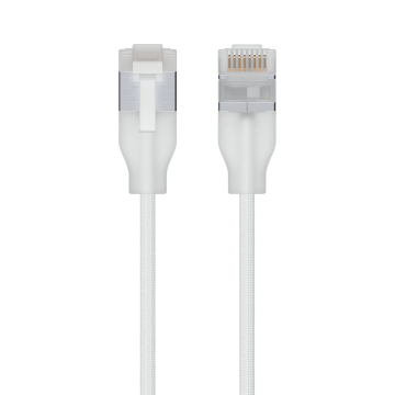 UACC-Cable-Patch-EL-C6A-1M-W Câble RJ45 CAT 6a 1m blindé - blanc.