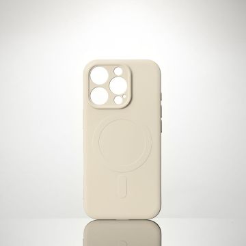 We coque de protection SILICONE APPLE IPHONE 16 PRO Blanc vintage - Compatible MAGSAFE