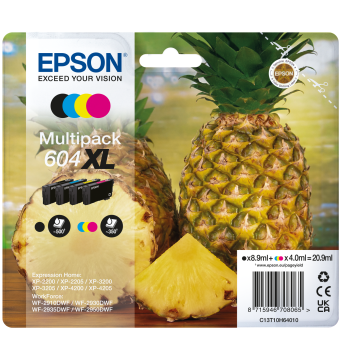 EPSON Multipack Ananas 604XL Encre N,C,M,J 1x8,9ml+3x4ml