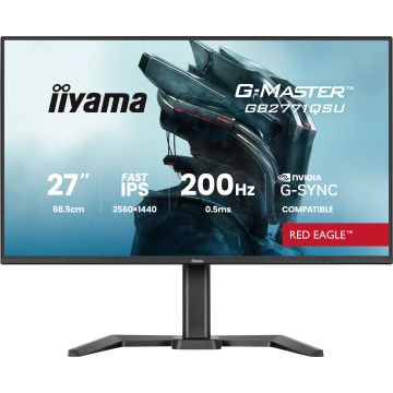 Ecran IIYAMA 27'' G-Master Red Eagle IPS Noir 2560x1440 16:9 0.5ms 200Hz 350cd/m² 1200:1 HPs HDMI DisplayPort 2xUSB HUB G-SYNC compatible Black Tuner