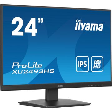 Ecran IIYAMA 23,8'' Noir dalle IPS Ultra mince 16:9 1920x1080 0.5ms 100Hz 250 cd/m² HDMI Displayport HPs VESA 100x100 TCO XU2493HS-B6