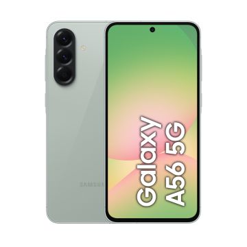 Smartphone Galaxy A56 Vert 5G 8Go 128Go + coque transp + verre trempé Galaxy A56 5G GP-FPA566AEGTW + Chargeur secteur Rapide 25W Type C Blanc EP-T2510XWEG