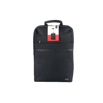 Sac à dos WE CITY en taille 15.6'', matière Polyester 900D, tissu et fermeture éclaire imperméable, dos renforcé , Noir 295x100x430