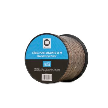 Câble pour enceintes 2x 2,5mm² 25 m