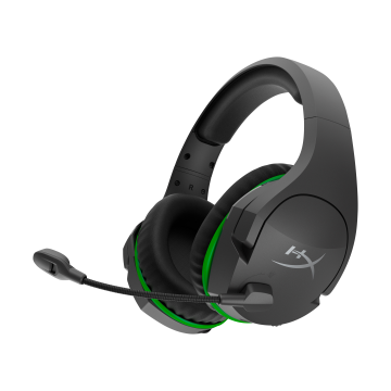 HyperX CloudX Stinger Core Gris-Vert - Casque Sans-fil, Licence Officielle Xbox Series X|S/XboxOne, coussinets à mémoire de forme, Micro à réduction du bruit