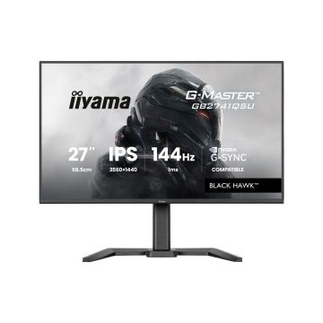Ecran IIYAMA 27'' G-Master Black Hawk IPS 2560x1440 16:9 1ms 144Hz 350cd/m² FreeSync HPs HDMI DP 2xUSB HUB 15cm pied réglable haut Black Tuner G-SYNC compatible