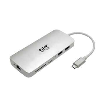 Tripp Lite by Eaton - Station d accueil USBC - HDMI 4K, ports USB 3.2 Gen 1, HUB USB-A/C, carte mémoire, chargement PD 60 W