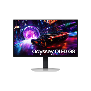 Ecran 32'' Samsung Gaming ODYSSEY G8 Noir OLED 240Hz 0.03ms 3840X2160 260cd/m² 2xHDMI DP 3xUSB Casque Pied réglable hauteur orientable inclinable pivot