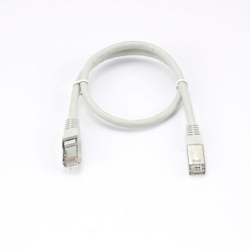 Câble RJ45 Male/Male droit CAT6A F/UTP - Longueur 0.50M - Gris - en sachet