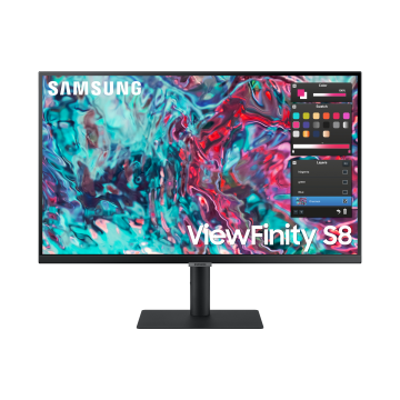 Ecran 27'' Samsung ViewFinity S80TB 3840x2160 IPS 5ms 350cd/m2 60Hz 2xThunderbolt 4 (1x90W) 3xUSB 3.0 1x LAN 1x HDMI 2.0 Pied modulable haut inclin orient pivot