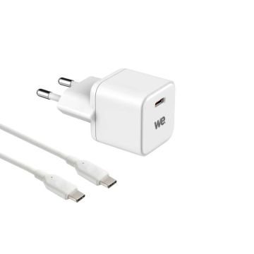 Bundle Chargeur GaN USB-C 20W + câble USB-C/USB-C - 1m - Blanc