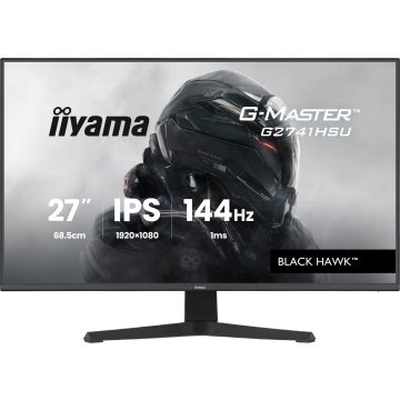 Ecran IIYAMA 27'' 1ms G-Master Black Hawk Noir IPS 1920x1080 16:9 144Hz 350cd/m² 1500:1 HDMI DisplayPort 2xUSB HPs 2x2W Black Tuner G2741HSU-B1