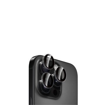 WE Lentilles de protection pour objectifs d'appareil photo iPhone 16 PRO/16 PRO MAX transparent/noir (3 lentilles incluses)