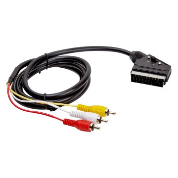 Câble péritel mâle / 3 RCA 1.50m fonctionne dans les 2 sens