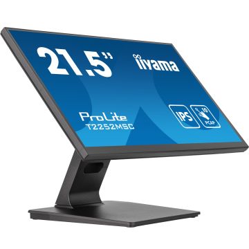 Ecran IIYAMA 21,5 Tactile PCAP 10 points 1920x1080 dalle IPS ultra mince VGA HDMI DisplayPort Haut-parleurs 250cd/m² 1000:1 5ms VESA 100x100 / T2252MSC-B2